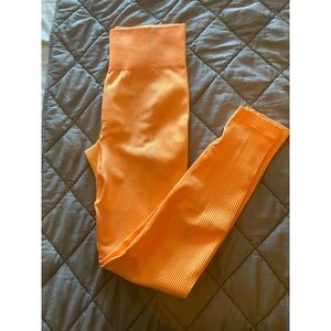 Orange Gym Shark leggings